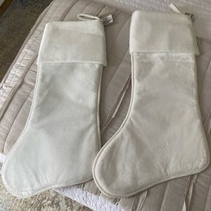 White velvet stockings